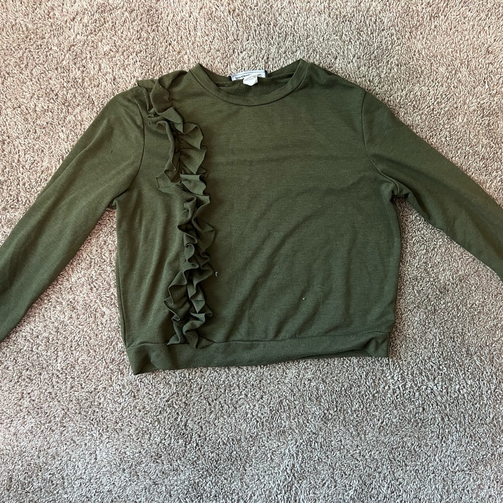 Olive Green Long-sleeve top